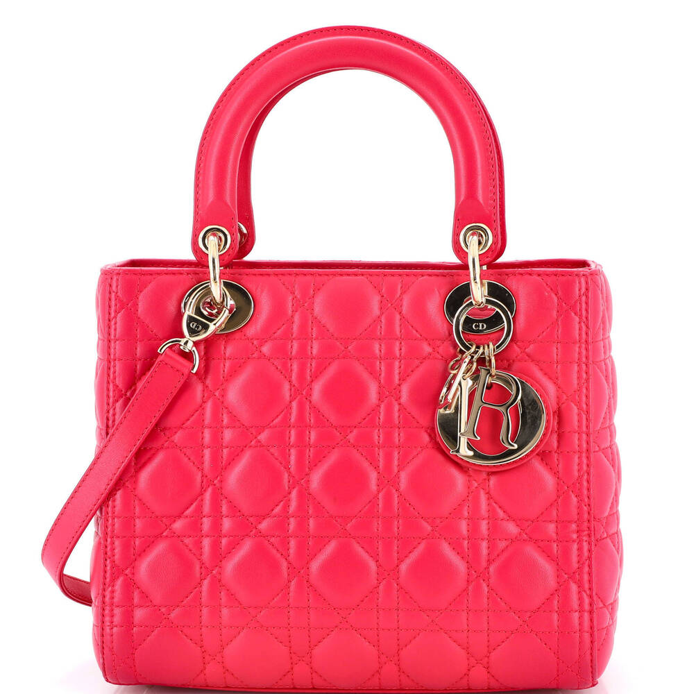 Christian Dior Medium Lady Dior Bag Cannage Quilt Lambskin